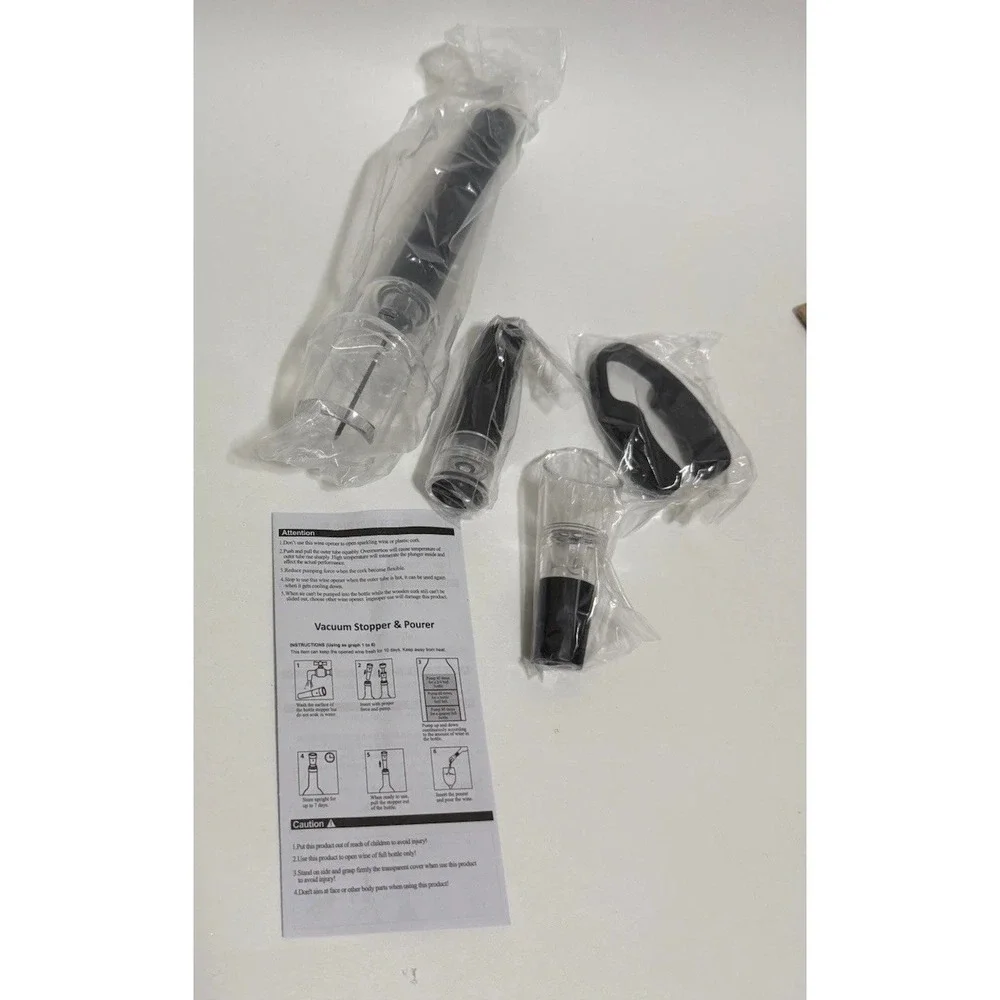 Tyzine Air  Pressure Pump Bottle Opener With Foil Cutter,Aerator‎ Pourer,Vacuum
